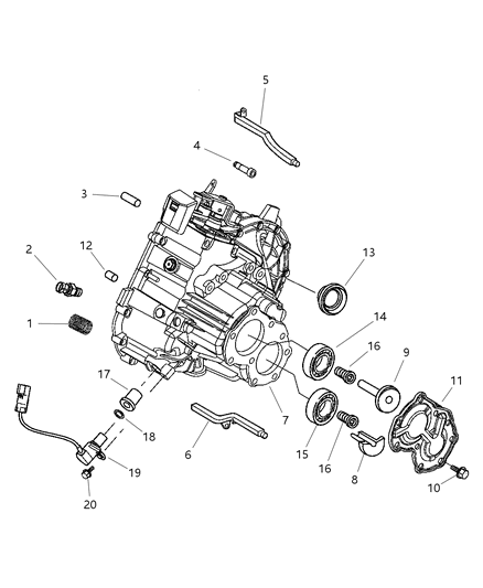 2003 Chrysler PT Cruiser DOWEL Pin Diagram for 5083957AA