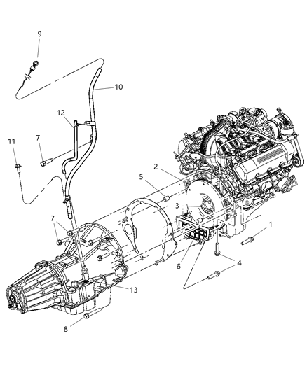 2005 Dodge Durango Mounting - Transmission Diagram