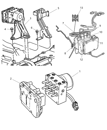 2002 Dodge Caravan Anti-Lock Brake Control Diagram