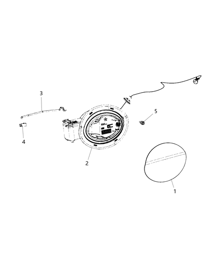 2020 Chrysler Voyager Fuel Filler Housing, Door And Related Parts Diagram