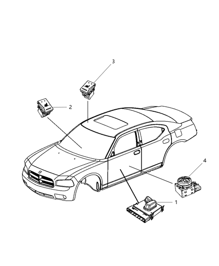 2011 Dodge Charger Switch-Power Seat Diagram for 56049430AE