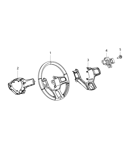 2019 Ram 1500 Steering Wheel Assembly Diagram