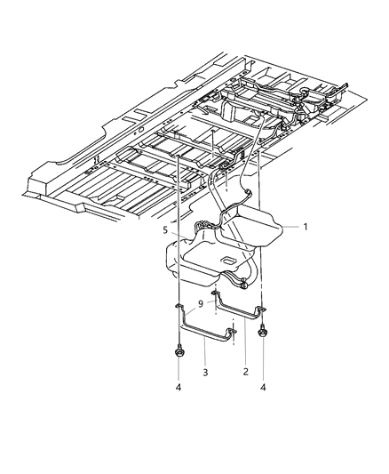 2007 Chrysler Town & Country Strap-Fuel Tank Mounting Diagram for 4809651AA