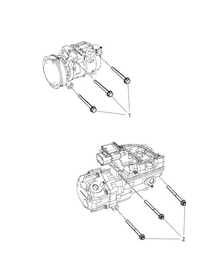 2009 Chrysler Aspen A/C Compressor Mounting Diagram 2