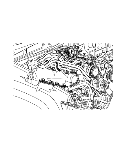 2005 Jeep Grand Cherokee Hose-Heater Supply And Return Diagram for 55116603AE