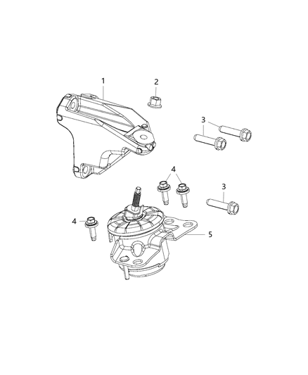 2018 Jeep Wrangler Engine Mounting Left Side Diagram 3