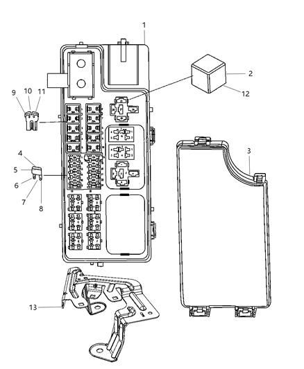 2010 Dodge Caliber Block-Totally Integrated Power Diagram for R4692666AC