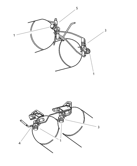 2002 Dodge Ram Van Valve-CNG Cylinder Diagram for 53015148AA