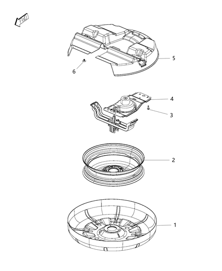 2015 Chrysler Town & Country Spare Tire Stowage Diagram