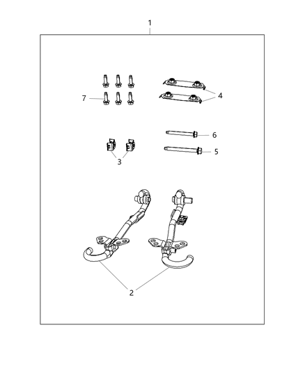 2015 Jeep Patriot Hook Kit - Tow - Front Diagram
