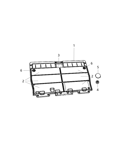 2016 Dodge Grand Caravan Latch-Load Floor Cover Diagram for 1MK19DX9AA