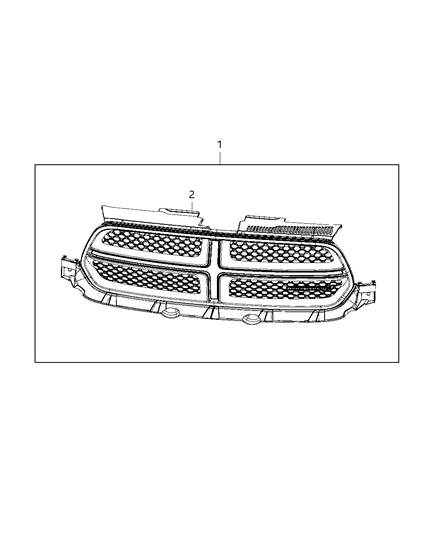 2013 Dodge Durango Grille-Radiator Diagram for 57010709AH