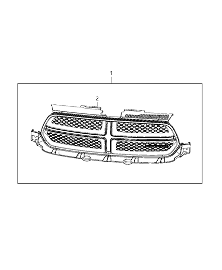 2013 Dodge Durango Grille Kit Diagram