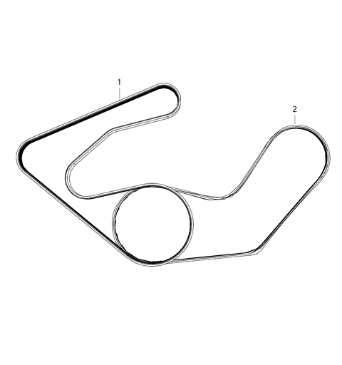 2020 Jeep Wrangler Belts, Serpentine & V-Belts Diagram 5