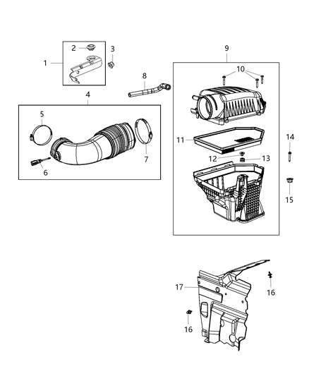 2018 Dodge Challenger Air Cleaner Diagram 2