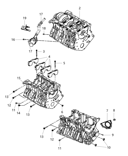 2007 Chrysler Pacifica Cylinder Block & Hardware Diagram 2