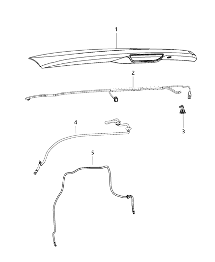 2015 Jeep Grand Cherokee Hose-Rear Washer Diagram for 68202687AA