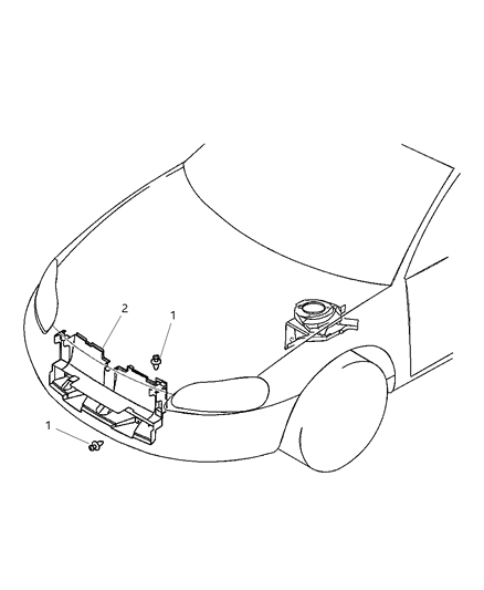 2001 Dodge Stratus Duct-Air Dam Diagram for MR447489