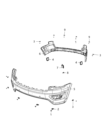 2019 Jeep Grand Cherokee Module-Parking Assist Diagram for 68426445AA