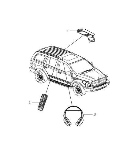 2004 Dodge Durango Media Sys-Monitor With Dvd Diagram for 56043192AD