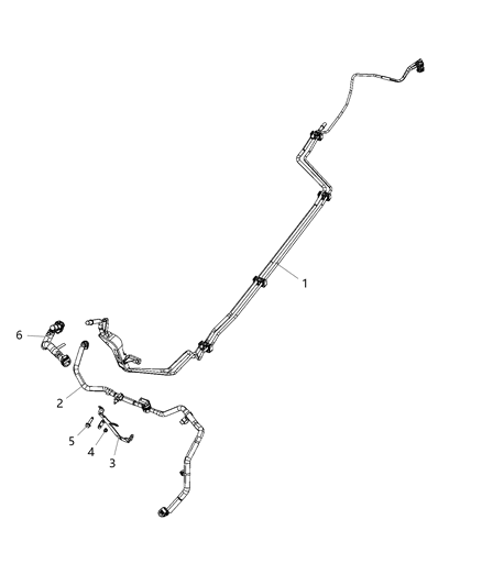 2021 Jeep Cherokee Bracket-Fuel Line Diagram for 57008661AA