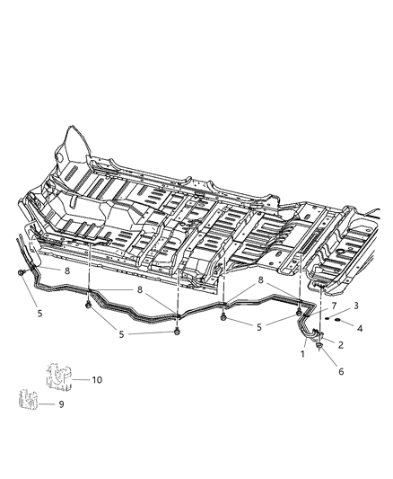 2007 Dodge Durango Plumbing - Rear HEVAC Diagram