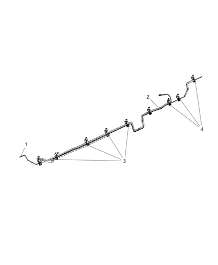 2008 Dodge Dakota Fuel Lines & Related Diagram
