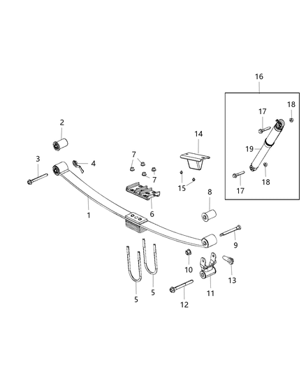 2019 Ram 3500 Suspension - Rear Diagram