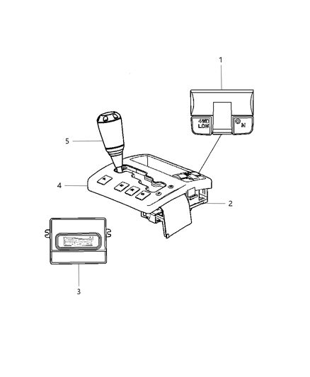 2007 Jeep Commander SHIFTER-SHIFTER Diagram for 52124001AF