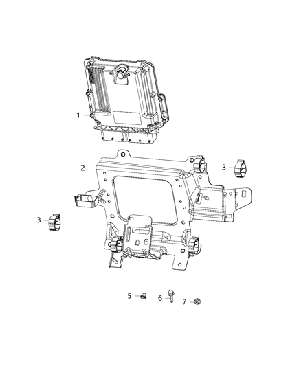 2020 Jeep Compass Modules, Engine Compartment Diagram 1