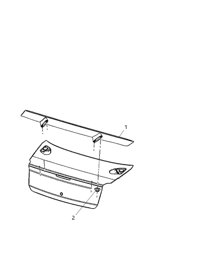 2009 Dodge Charger Spoiler-Rear Air Dam Diagram for 1BU14TZZAC