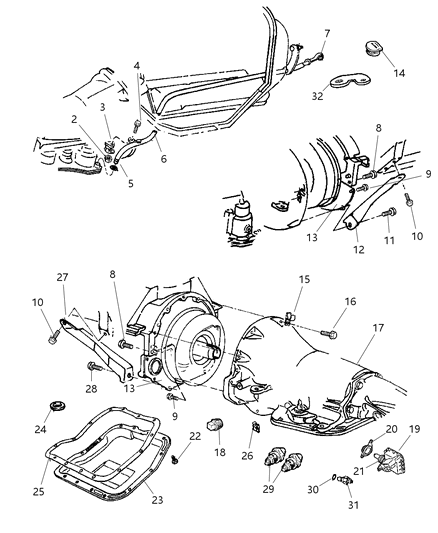 2001 Dodge Ram Van Case & Related Parts Diagram 2