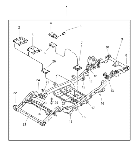 2006 Jeep Wrangler Frame-Chassis Diagram for 52058815AM