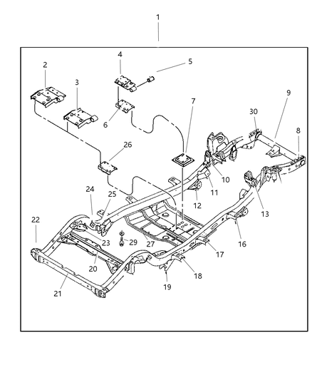 2006 Jeep Wrangler Frame-Chassis Diagram for 52059651AG