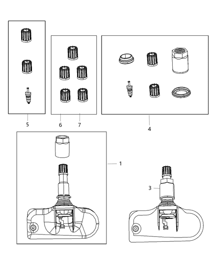 2009 Dodge Caliber Tire Monitoring System Diagram