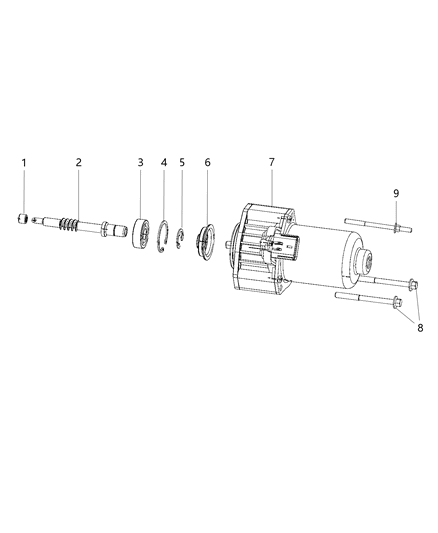 2018 Dodge Durango Shaft-Gear Motor Diagram for 68026998AC