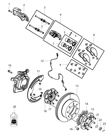 2011 Ram 3500 Front Brakes Diagram