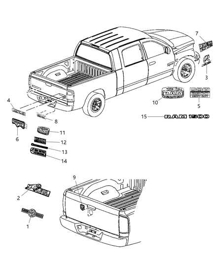 2012 Ram 2500 Nameplate Diagram for 68144800AA