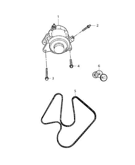 2004 Dodge Durango Alternator & Mounting Diagram