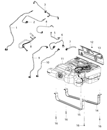 2013 Chrysler Town & Country Fuel Tank Diagram