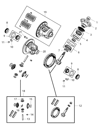 2018 Ram 1500 Differential Assembly Diagram