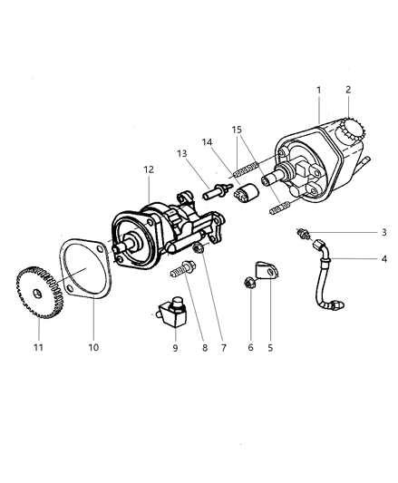 2002 Dodge Ram 2500 Regular Cab Vacuum Pump - Brake Diagram