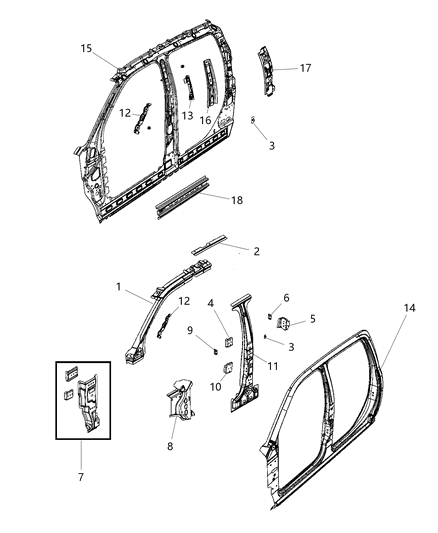 2017 Ram 3500 Front Aperture Panel Diagram 1