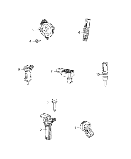 2019 Jeep Grand Cherokee Sensors, Engine Diagram 5