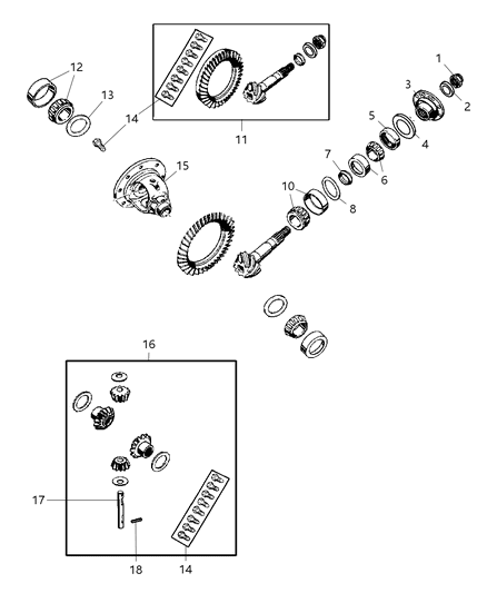 2007 Jeep Wrangler Shaft-Differential Diagram for 68003531AA