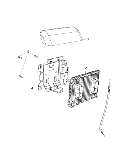 2018 Dodge Durango Modules, Engine Compartment Diagram