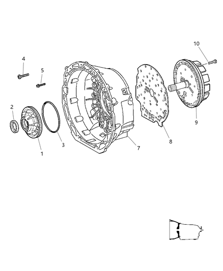 2004 Chrysler Crossfire Seal Diagram for 52107896AA