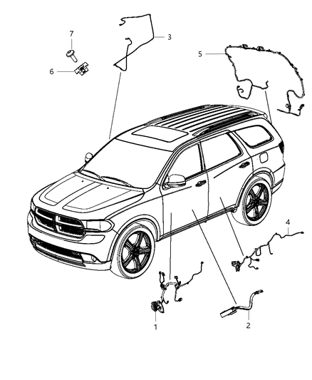 2019 Dodge Durango Wiring - Door, Deck Lid, & Liftgate Diagram