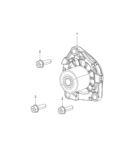 2015 Jeep Cherokee Water Pump & Related Parts Diagram 2