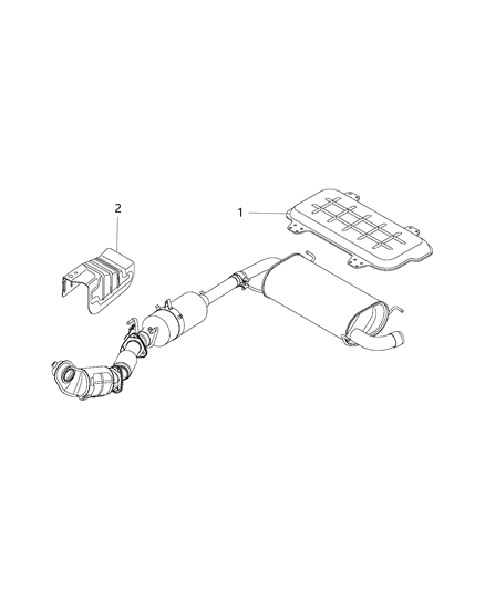 2018 Ram ProMaster 2500 Exhaust System Heat Shield Diagram 1